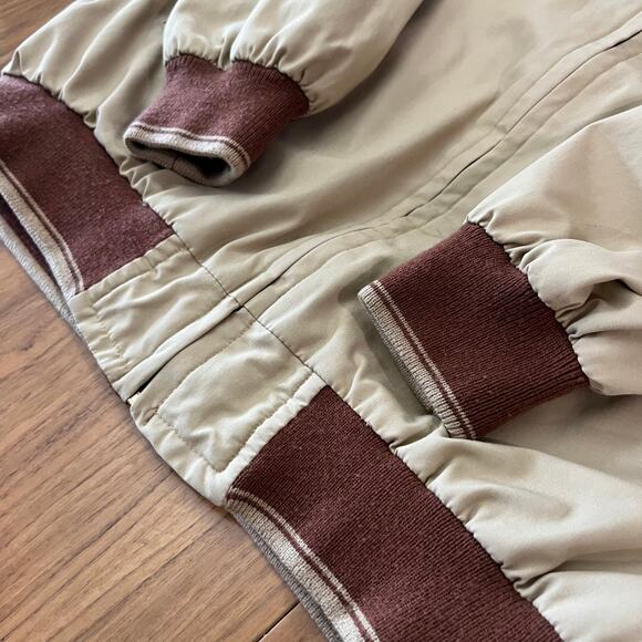 Vintage Sears Bomber Jacket Size Large Reversible Tan Trench Rust Rain - Picture 5 of 14